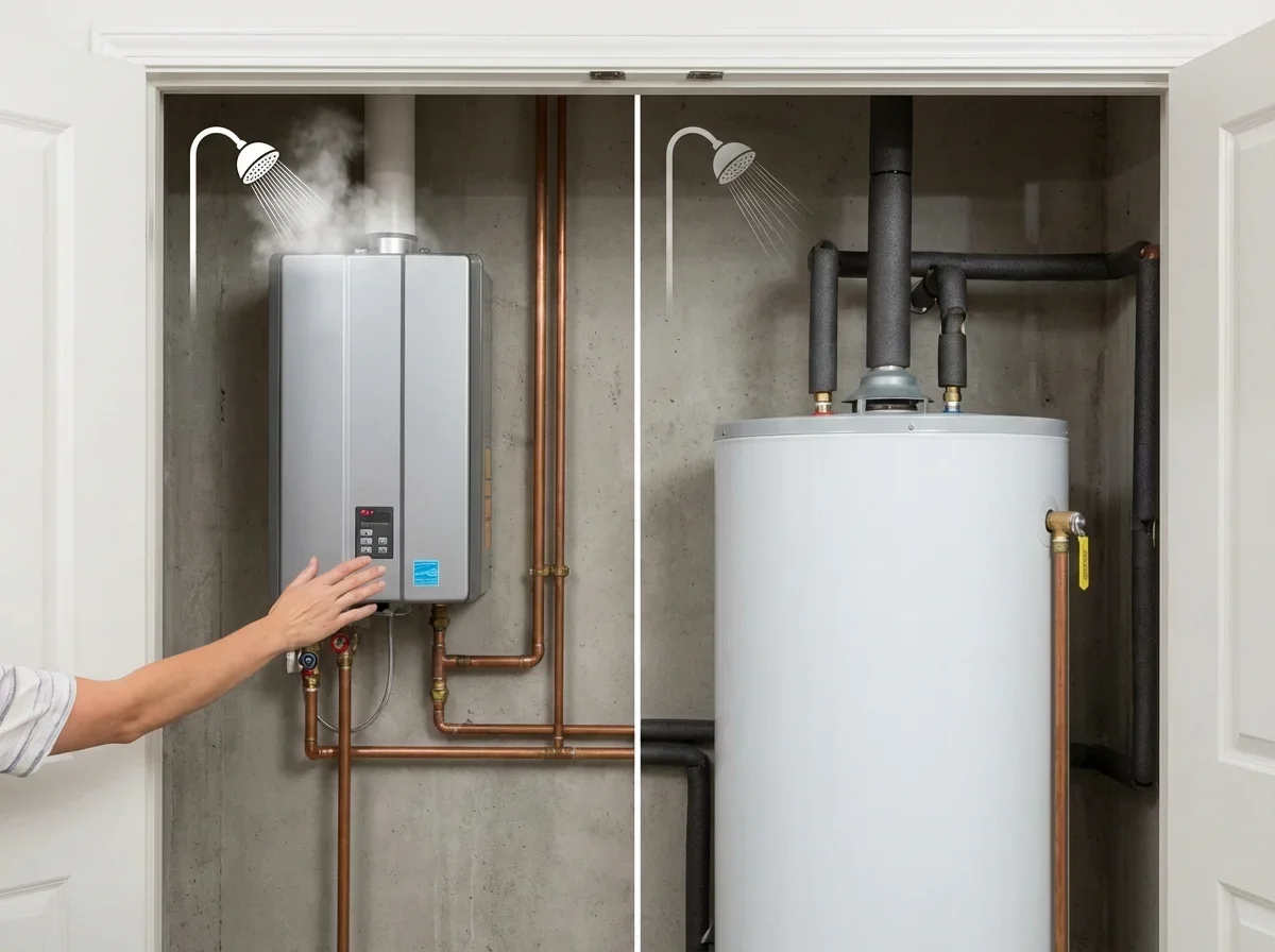 Performance Differences You'll Notice Daily — tankless vs tank water heater Phoenix