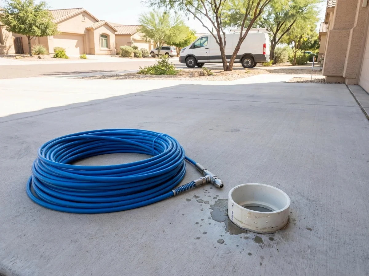 Hydro jetting service blasting away years of stubborn pipe buildup